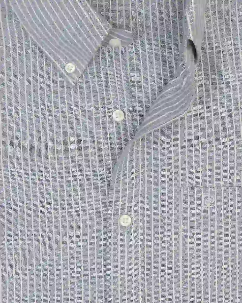 Camisa vestir rayada slim fit manga larga gris