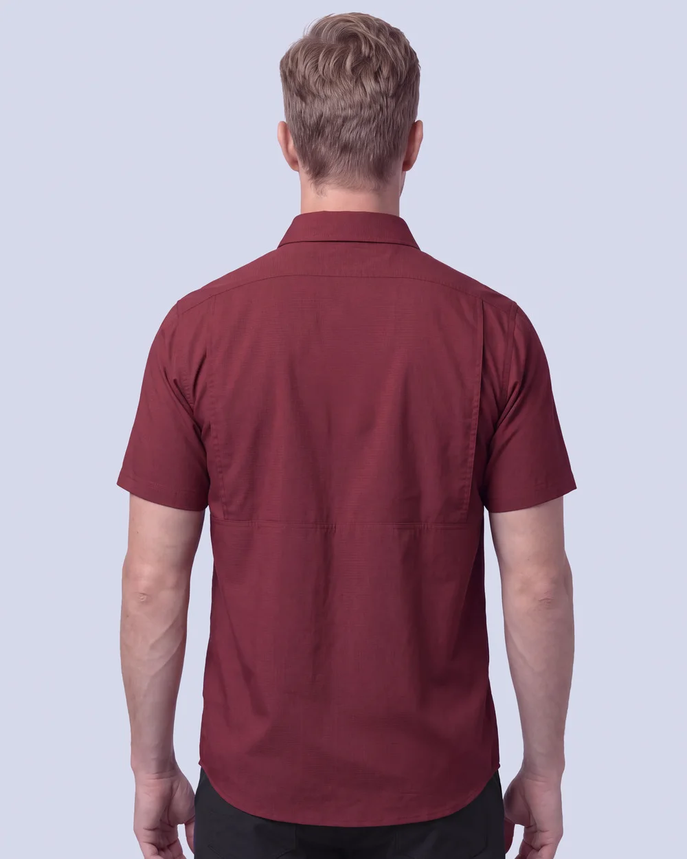 Camisa casual performance manga corta roja