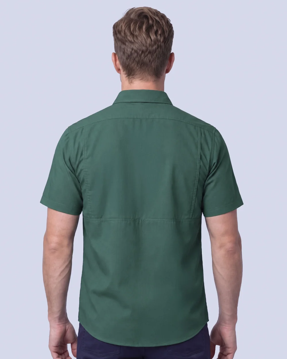 Camisa casual performance manga corta verde