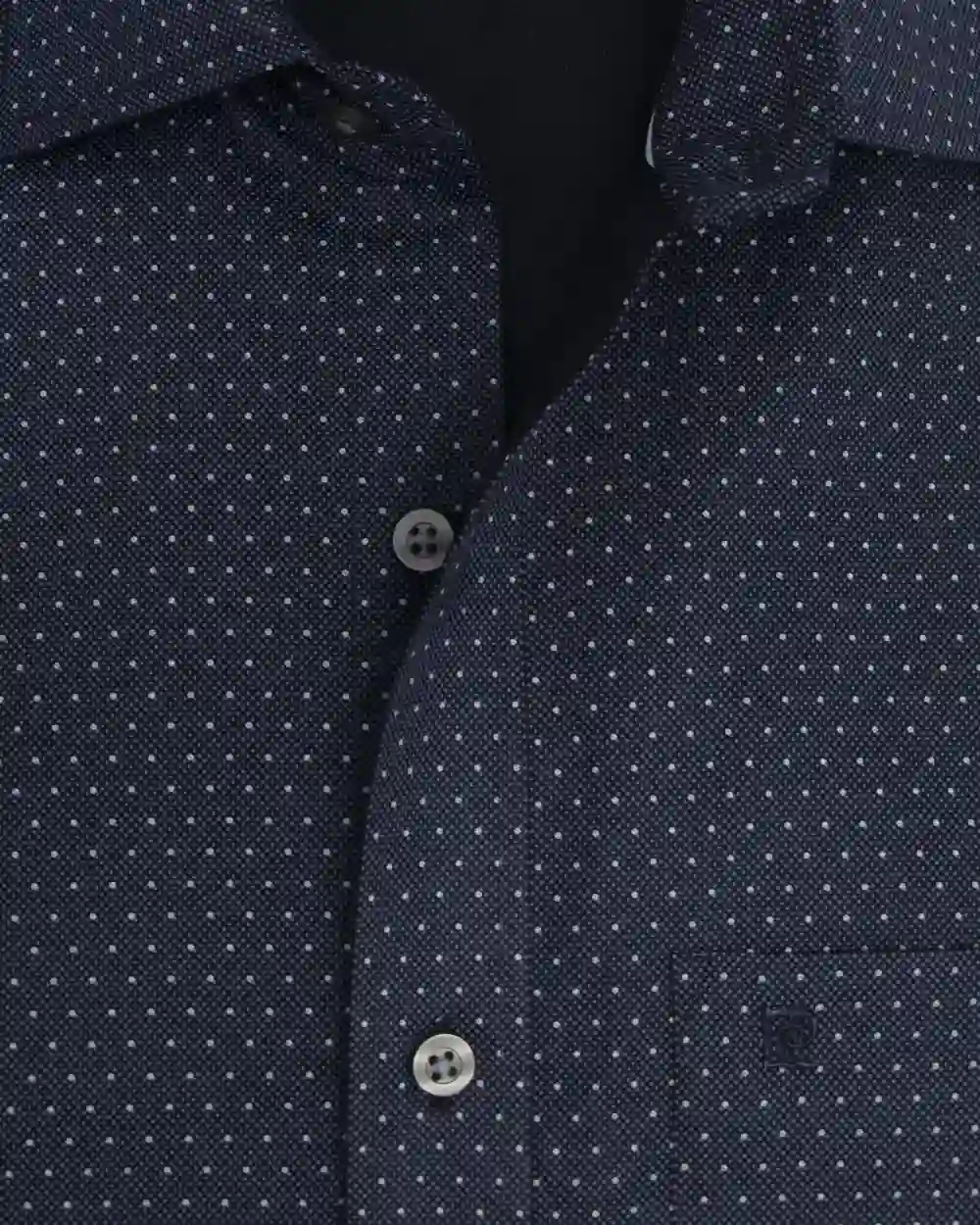 Camisa vestir de rayas blancas slim fit manga larga azul