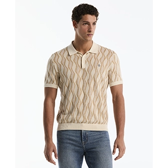 Polo moda tipo sweaters en manga corta beige