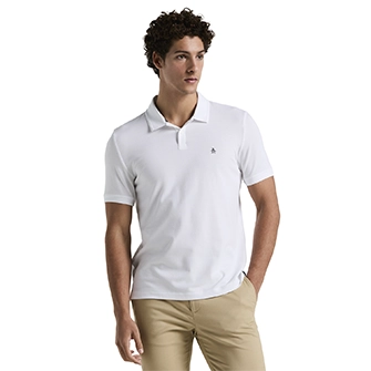 Polo basica lisa pique manga corta blanca
