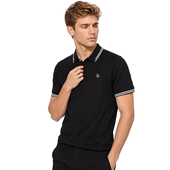 Polo interlock moda jersey manga corta