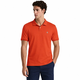 Polo moda interlock jersey manga corta en naranja