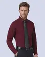 Camisa de vestir clásica manga larga vino slim fit