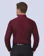 Camisa de vestir clásica manga larga vino slim fit