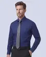 Camisa de vestir clásica azul manga larga slim fit