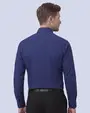 Camisa de vestir clásica azul manga larga slim fit