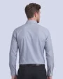 Camisa vestir rayada slim fit manga larga azul
