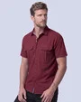 Camisa casual performance manga corta roja