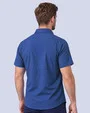 Camisa casual performance manga corta azul