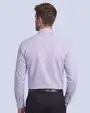 Camisa de vestir slim fit lila piqué premium bambú stretch