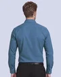 Camisa vestir de rayas blancas slim fit manga larga verde