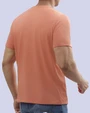 Camiseta cuello redondo lisa manga corta salmón