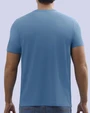 Camiseta cuello redondo lisa manga corta azul