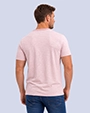 Camiseta cuello v diseño slim fit manga corta anaranjada