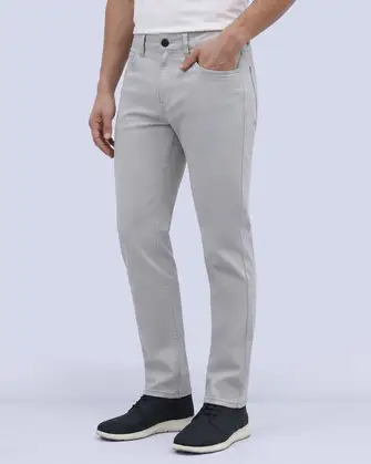 Pantalón casual slim fit gris tencel manhattan