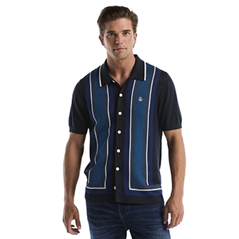 Polo moda con rayas piqué manga corta multicolor