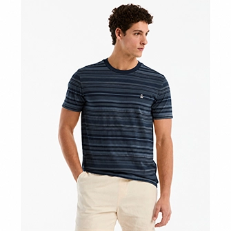 Camiseta moda rayada manga corta multicolor